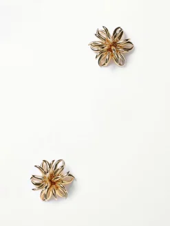 Orecchini Sculptural Large Flower Cult Gaia in ottone