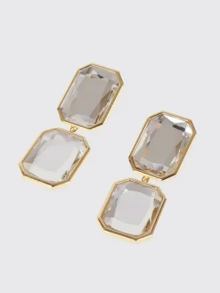 Orecchini Self-Portrait in ottone con strass