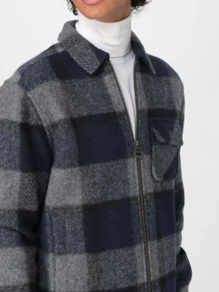 Overshirt Barbour in misto lana check