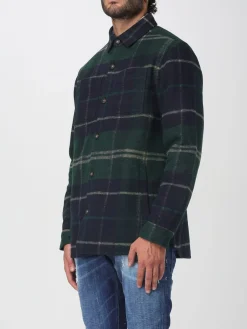 Overshirt Barbour in misto lana check