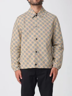 Overshirt Burberry in nylon con stampa Vintage Check