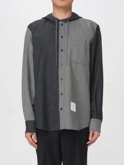 Overshirt con cappuccio Thom Browne in lana