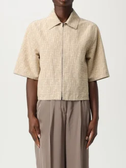 Overshirt Fendi in denim con monogram