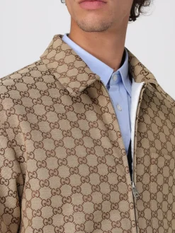 Overshirt Gucci in misto cotone con motivo monogram