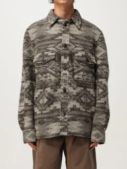 Overshirt Isabel Marant in lana con motivo etnico