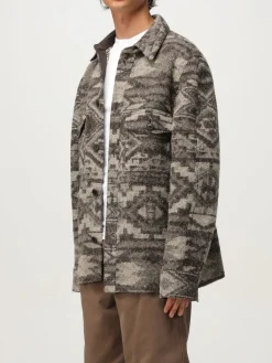 Overshirt Isabel Marant in lana con motivo etnico