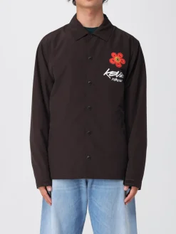 Overshirt Kenzo in nylon con logo
