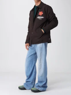 Overshirt Kenzo in nylon con logo