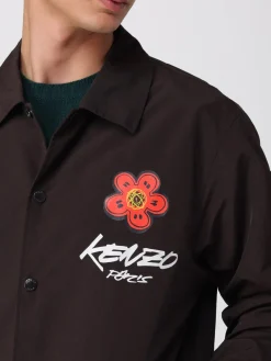 Overshirt Kenzo in nylon con logo
