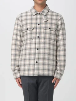 Overshirt Woolrich in misto lana check