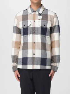 Overshirt Woolrich in misto lana check