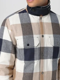 Overshirt Woolrich in misto lana check