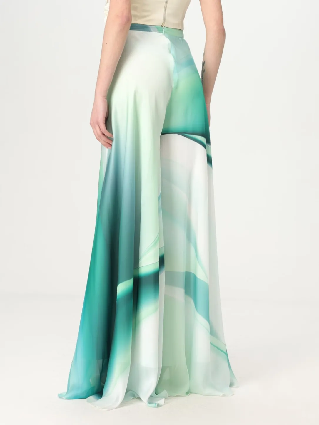 Panta-gonna H Couture in crêpe stampato