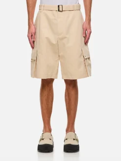 Pantaloncino cargo Jacquemus in misto cotone e lino