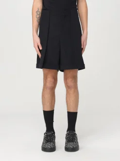 Pantaloncino con pince Balmain in lana