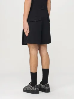 Pantaloncino con pince Balmain in lana