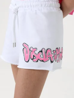 Pantaloncino Disclaimer in cotone con logo