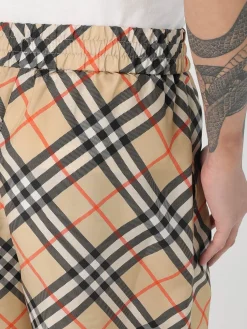 Pantaloncino in seta check Burberry