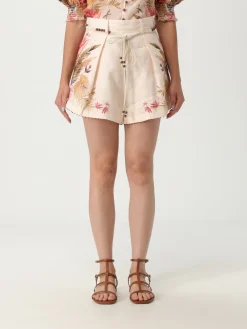 Pantaloncino Zimmermann in lino stampato