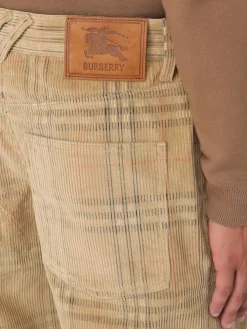 Pantalone Burberry in velluto con stampa