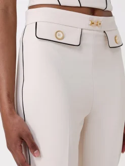 Pantalone classico Elisabetta Franchi in crêpe