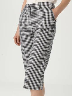 Pantalone cropped Liu Jo in jersey vichy