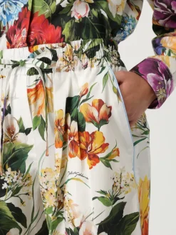 Pantalone Dolce & Gabbana in cotone con stampa floreale