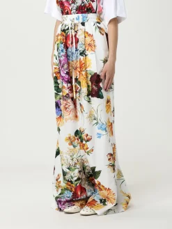 Pantalone Dolce & Gabbana in cotone con stampa floreale
