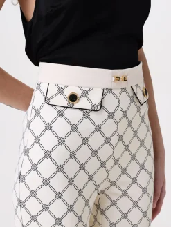 Pantalone Elisabetta Franchi in crêpe stampato