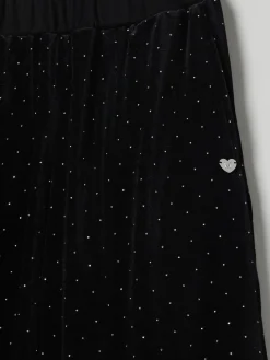 Pantalone in velluto con strass Monnalisa