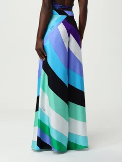 Pantalone Pucci in seta con stampa astratta