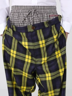 Pantalone Vivienne Westwood in lana vergine con stampa check