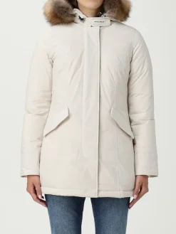Parka Woolrich in nylon con inserto in pelliccia
