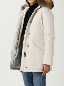 Parka Woolrich in nylon con inserto in pelliccia