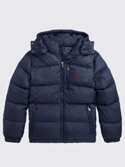 Piumino con cappuccio e logo ricamato Polo Ralph Lauren