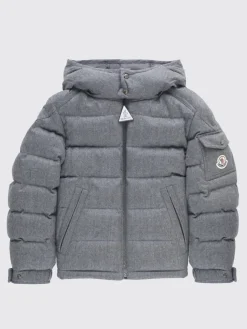 Piumino con cappuccio in lana vergine Moncler