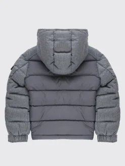 Piumino con cappuccio in lana vergine Moncler