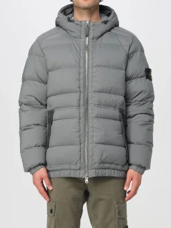 Piumino trapuntato Stone Island in nylon con cappuccio
