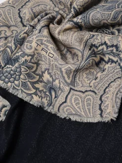 Plaid Etro Home in lana con motivo Paisley