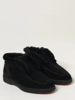 Polacchino Santoni in camoscio e shearling