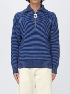 Polo a righe in cotone e lana Jw Anderson