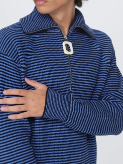 Polo a righe in cotone e lana Jw Anderson