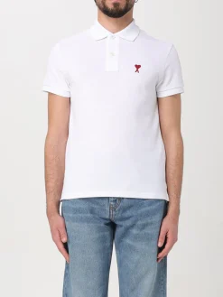 Polo Ami Paris in cotone con logo ricamato