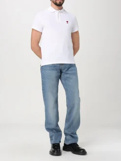 Polo Ami Paris in cotone con logo ricamato