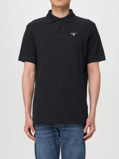 Polo Barbour in piquet con logo ricamato