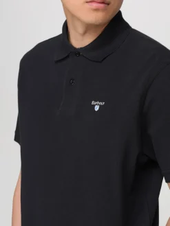 Polo Barbour in piquet con logo ricamato