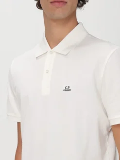 Polo basic in cotone con logo C.P. Company