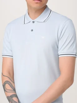 Polo basic in cotone con mini logo Emporio Armani