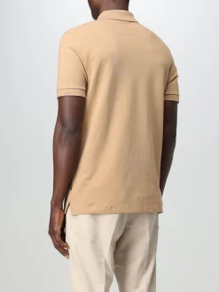 Polo Boss in piquet di cotone con logo ricamato