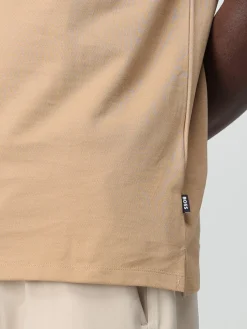 Polo Boss in piquet di cotone con logo ricamato